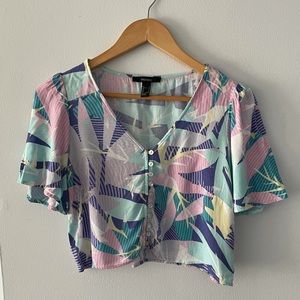 Miami Vice flowy crop top